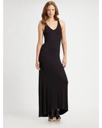 Vince | Black Stretch-jersey Maxi Dress | Lyst