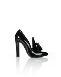 Alexander Wang | Black Calfskin Tassels Heel Anaïs Moccasins | Lyst