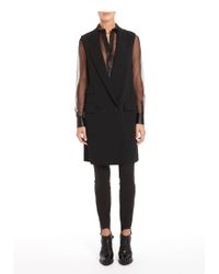 Alexander Wang | Black Three Pocket Vest with Peak Lapel | Lyst