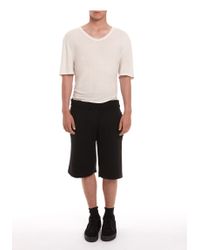 Alexander Wang | Natural Slub Rayon Silk Low Neck Tee for Men | Lyst