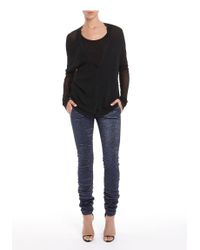 Alexander Wang | Blue Bias Rib Cardigan | Lyst