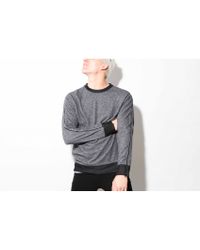 T By Alexander Wang | Gray French Terry Zipper Seam Sweatshirt for Men | Lyst