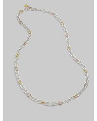 Dominique Cohen | Metallic Sterling Silver & 18k Gold Chain Link Necklace | Lyst