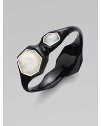 Ippolita | Black Clear Quartz, Mother-of-pearl & Resin Bracelet | Lyst