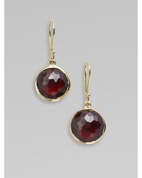 Ippolita | Metallic 18k Gold Garnet Drop Earrings | Lyst