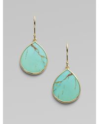 Ippolita | Metallic Turquoise & 18k Yellow Gold Teardrop Earrings | Lyst