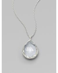 Ippolita | Metallic Clear Quartz & Sterling Silver Large Teardrop Pendant Necklace | Lyst
