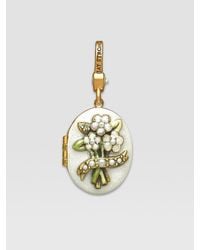 Jay Strongwater | White June Locket Charm | Lyst