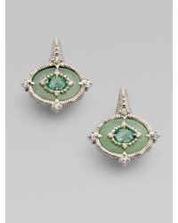 Judith Ripka | Green Aventurine, Mint Green Quartz & Sterling Silver Earrings | Lyst
