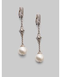 Judith Ripka | Metallic Pearl & Sterling Silver Drop Earrings | Lyst