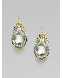 Konstantino | Metallic Prasiolite, Sterling Silver & 18k Yellow Gold Earrings | Lyst