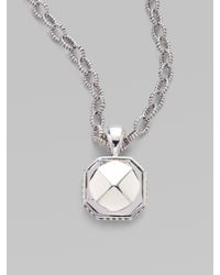 Lagos | Metallic Sterling Silver Rock Pendant Necklace | Lyst