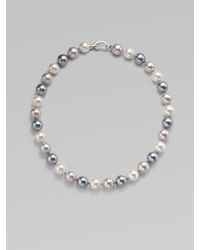 Majorica | 12mm Multicolor Pearl Necklace/17 | Lyst