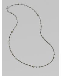 Mizuki | Metallic Oxidized Sterling Silver & Pyrite Necklace | Lyst