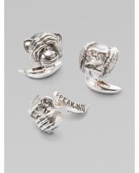 Stephen Webster | Metallic Three Wise Monkeys Cuff Links Set for Men | Lyst