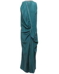 Alexander Wang | Blue Zip-detail Sarong Dress | Lyst