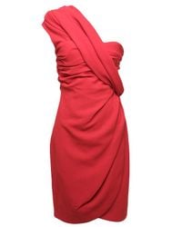Giambattista Valli | Red One-shoulder Bustier Dress | Lyst