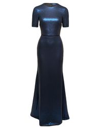 Peter Som | Blue Matte Sequin Gown | Lyst