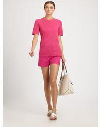 Michael Kors | Pink Featherweight Cashmere Tee | Lyst