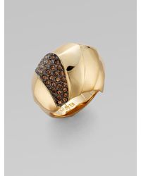 Giles & Brother | Metallic Smokey Quartz Accented Armor Ring | Lyst