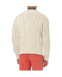 Polo Ralph Lauren Aran Sweater in Natural for Men - Lyst