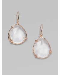 Ippolita | Pink Clear Quartz, Diamond & Rose Teardrop Earrings | Lyst