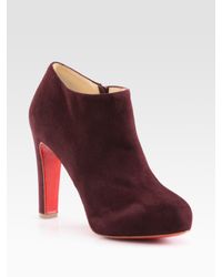 louboutin booties suede