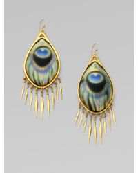 Alexis Bittar | Metallic Peacock Fringe Earrings/gold | Lyst