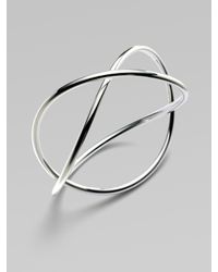 Georg Jensen | Metallic Alliance Sterling Silver Crossed Bangle Bracelet | Lyst