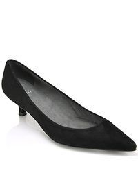 Stuart Weitzman | Black Poco Suede Pumps | Lyst