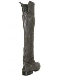BB Bruno Bordese | Gray 20mm Washed Calf Over The Knee Boots | Lyst