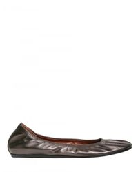 Lanvin | Metallic Calf Ballerina Flats | Lyst