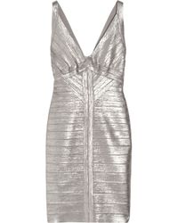 Hervé Léger | Metallic Bandage Dress | Lyst