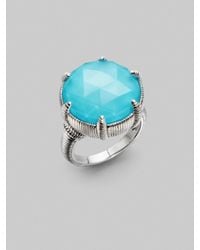 Judith Ripka | Blue Turquoise & Sterling Silver Ring | Lyst
