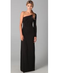 Rachel Pally | Black Sunburst Ruched One-shoulder Maxi Dress | Lyst