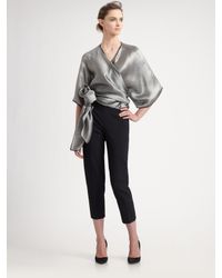 Armani | Gray Kimono Top | Lyst