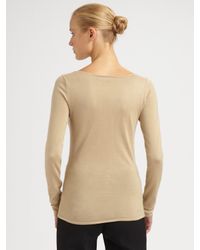 Ralph Lauren Black Label | Natural Kimono Sleeve Boatneck Top | Lyst