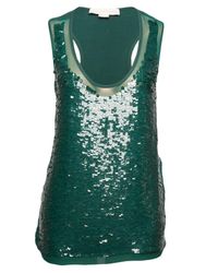 Stella McCartney | Green Sequin Tank | Lyst