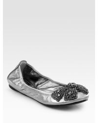 eddie metallic ballet flat