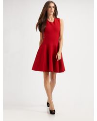 Saint Laurent | Red Criss Cross Back Dress | Lyst