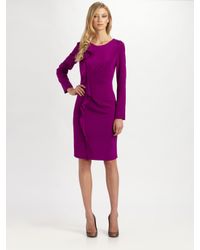 Teri Jon | Purple Silk Dress | Lyst