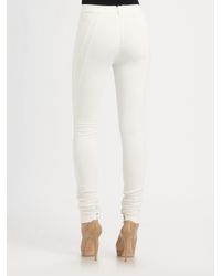 Donna Karan | White Double-knit Stretch Leggings | Lyst