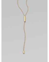Gucci | Metallic 18k Gold Lariat Necklace | Lyst
