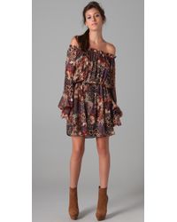 Rachel Zoe | Brown Frankie Floral Dress | Lyst