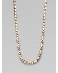 St. John | Metallic Goldtone Beaded Necklace | Lyst