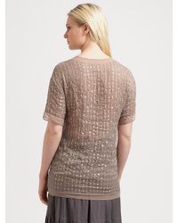 Richard Chai Love | Brown Sequin Tee | Lyst