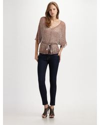 Parker | Purple Sequined Drawstring Top | Lyst