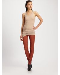Helmut Lang | Natural Terra Ribbed Tank Top | Lyst