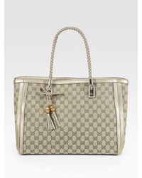 Gucci | Metallic Bella Medium Tote Bag | Lyst