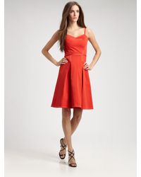 Carolina Herrera | Orange Cotton Dress | Lyst